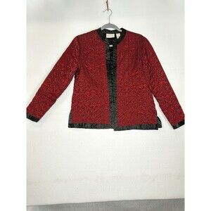 Alfred Dunner Jacket Women's Quilted Boho Grunge Black Dark Goth Vampire